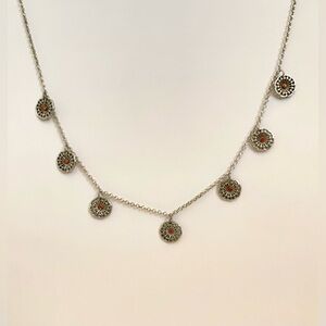 Elegant Silver and bloody red necklace good for a Halloween costume❤️‍🔥